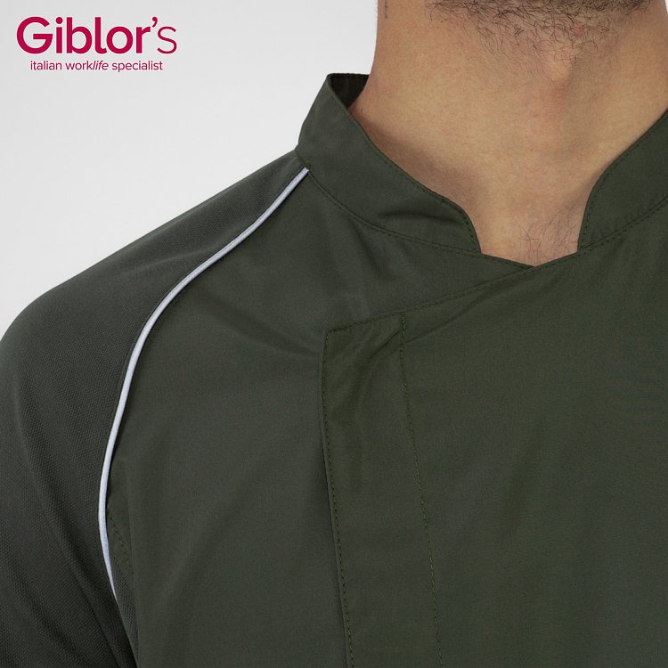 Σακάκι Σεφ Javier Χακί Slim Fit - Ultralight Microfiber Dry&Clean 25P08G430