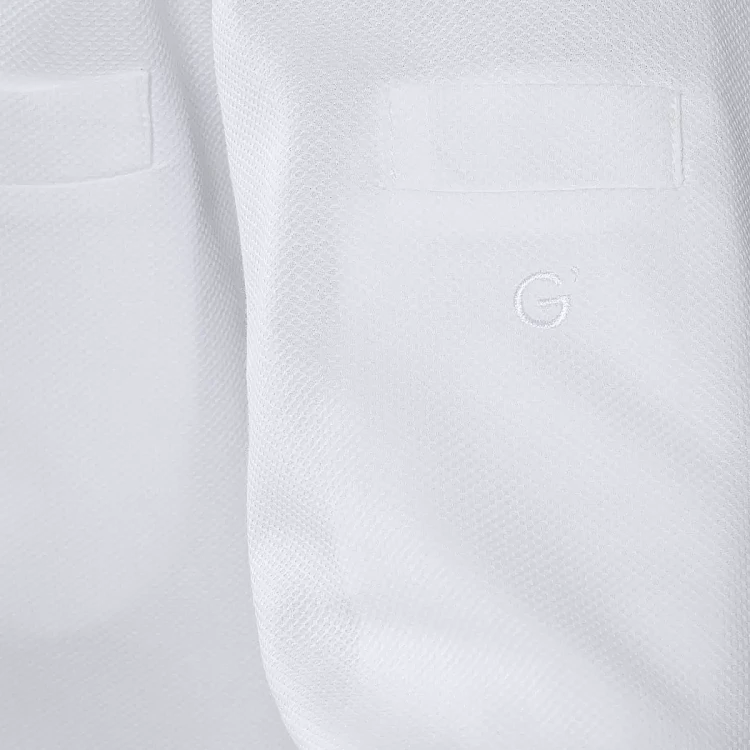 Σακάκι Σεφ Steven Λευκό Slim Fit - 100% Βαμβακερό Piquet No Iron