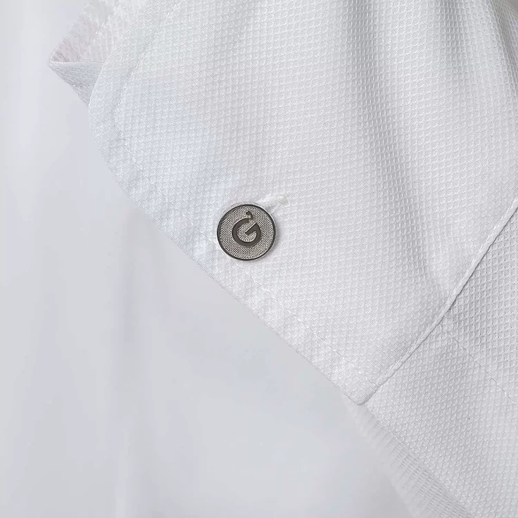 Σακάκι Σεφ Steven Λευκό Slim Fit - 100% Βαμβακερό Piquet No Iron