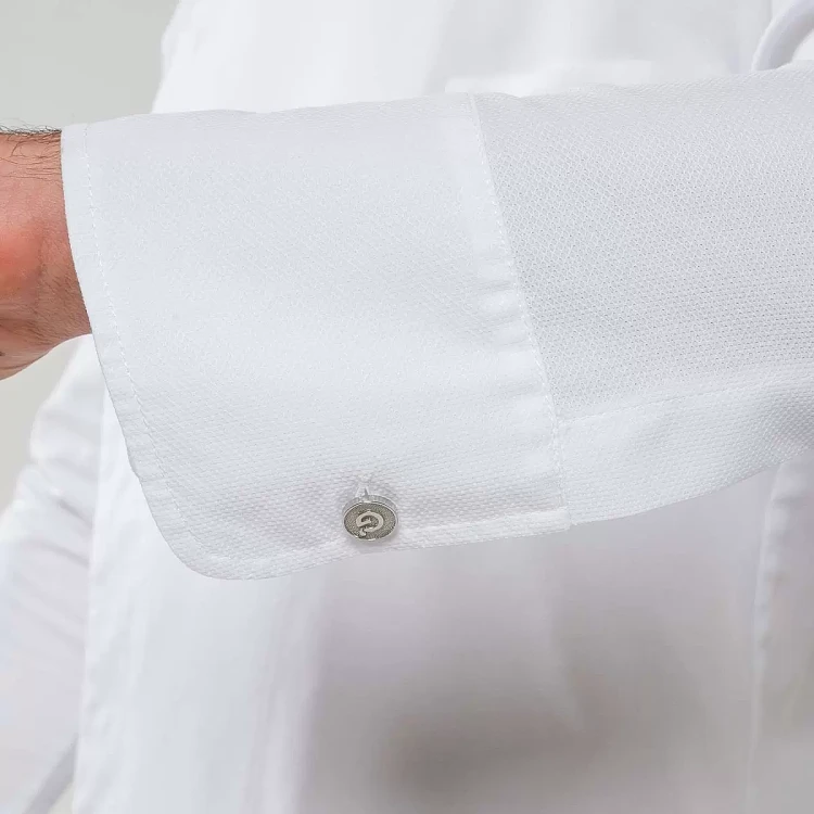 Σακάκι Σεφ Steven Λευκό Slim Fit - 100% Βαμβακερό Piquet No Iron