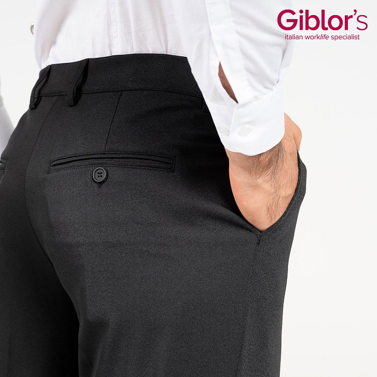 Επαγγελματικό Παντελόνι Walter Μαύρο Slim Fit - Ελαστικό