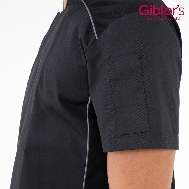 Σακάκι Σεφ Omar Μαύρο Slim Fit - Ανθεκτικό Polycotton