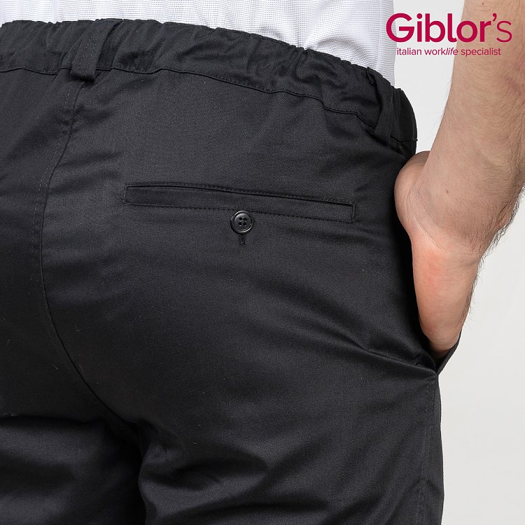 Brian Unisex Επαγγελματικό Παντελόνι Slim Fit με Λάστιχο στη Μέση