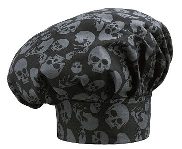 Σκούφος σεφ με velcro 100% βαμβάκι Skulls