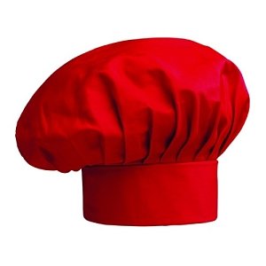 Σκούφος σεφ κόκκινος με velcro