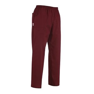 Παντελόνι σεφ μπορντό χρώμα unisex με κορδόνι και τσέπες 100% microfiber