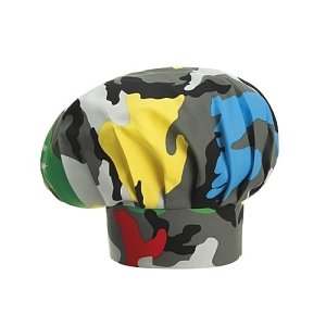 Σκούφος σεφ με velcro 100% βαμβάκι σχέδιο camouflage