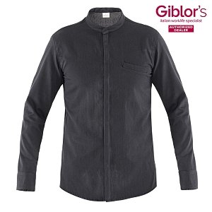 Πουκάμισο Εργασίας Roger Slim Fit Πικέ Μαύρο