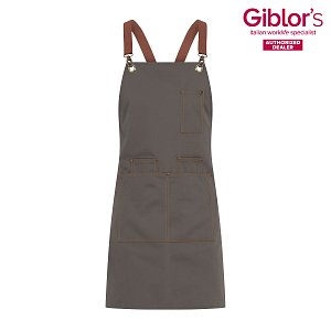 Ποδιά Μπαρίστα / Σερβιτόρου Unisex Santorini - Gabardine Μπεζ-Γκρι 25P01H438 - Οι Τιράντες Πωλούνται Ξεχωριστά