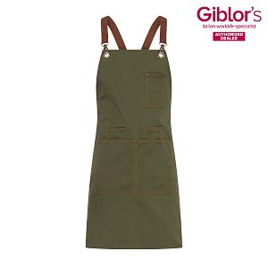 Ποδιά Μπαρίστα / Σερβιτόρου Unisex Santorini - Gabardine Χακί 25P01H438 - Οι Τιράντες Πωλούνται Ξεχωριστά