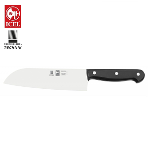 Επαγγελματικό Μαχαίρι Santoku Technik Full Tang με Μαύρη Λαβή POM 18cm