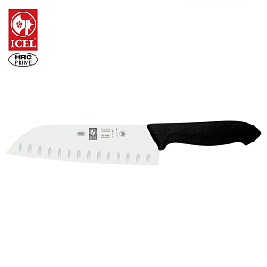 Μαχαίρι Santoku Horeca Prime με Αυλάκια & Μαύρη Λαβή 18cm