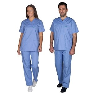 Unisex Σετ Ιατρική Στολή - Scrub Σιέλ