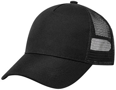 Καπέλο baseball δικτυωτό μαύρο συνθετικό Trucker