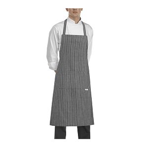 Unisex Ποδιά Chef Γκρι Ριγέ