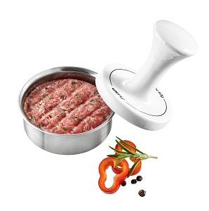 Πρέσα για Mini Burgers SPARK 2 Τεμαχίων από Ανοξείδωτο Ατσάλι και Πορσελάνη