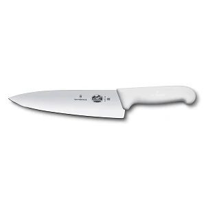 Fibrox Extra Wide Μαχαίρι Σεφ 20cm με Έξτρα Φαρδιά Λάμα & Λευκή Αντιολισθητική Λαβή