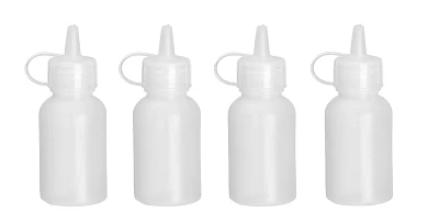 Μίνι Μπουκάλι Σάλτσας/Διακόσμησης 30ml Σετ 4 Τεμαχίων 3x8.5cm 30.42454