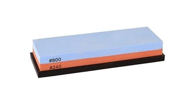 Διπλή Πέτρα Ακονίσματος Νερού Corundum 240/800 Grit με Βάση Σιλικόνης