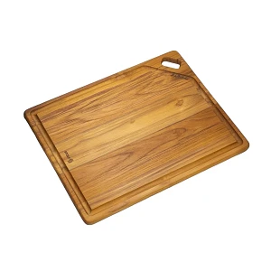 Elegance Culinary Ξύλινη Επιφάνεια Κοπής Teak με Περιμετρικό Αυλάκι Υγρών 41x30.5x1.9cm