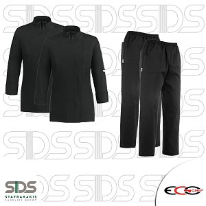 Σετ Στολής Σεφ Γυναικείο (4 Τεμάχια) Microfiber