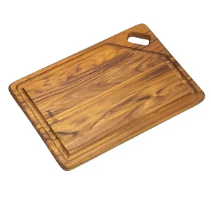 Επιφάνεια κοπής από ξύλο teak με αυλάκι 36 x 25 x 1.9 εκατ. Elegance Culinary