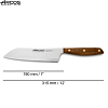 Επαγγελματικό Μαχαίρι Santoku Nordika με Λαβή από Ξύλο Καρυδιάς 19cm