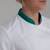 Γυναικεία Κοντομάνικη Μπλούζα Tania από Luxsatin με Πράσινο Γιακά
