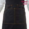 Ποδιά Μπαρίστα / Σερβιτόρου Unisex Santorini - Gabardine Μαύρη 25P01H438 - Οι Τιράντες Πωλούνται Ξεχωριστά