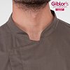 Σακάκι Σεφ Federico Slim Fit Μπεζ- Γκρι - Από Ελαφριά Ποπλίνα 25P08G393