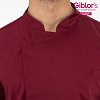 Σακάκι Σεφ Federico Slim Fit Μπορντό - Από Ελαφριά Ποπλίνα 25P08G393