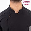 Σακάκι Σεφ Nathan Slim Fit Μαύρο Από Ελαστικό Βαμβάκι 25P08G425