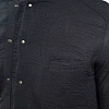 Σακάκι Σεφ Leonardo Μαύρο Slim Fit Με Όψη Λινού 25P08G433