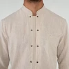 Σακάκι Σεφ Leonardo Μπεζ Slim Fit Με Όψη Λινού 25P08G433-073