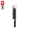 Επαγγελματικό Μαχαίρι Santoku Technik Full Tang με Αυλάκια & Μαύρη Λαβή POM 18cm