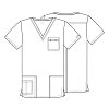 Μπλούζα Ιατρική Unisex Stretch με V Λαιμόκοψη & 4 Τσέπες Μπλε Μαρέν