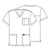 Μπλούζα Ιατρική Ανδρική – Unisex Stretch με V Λαιμόκοψη Μπλε Μαρέν