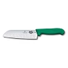 Fibrox Santoku Μαχαίρι Κουζίνας 17cm με Αυλακώσεις & Πράσινη Αντιολισθητική Λαβή