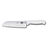 Fibrox Santoku Μαχαίρι Κουζίνας 17cm με Αυλακώσεις & Λευκή Αντιολισθητική Λαβή