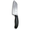 Μαχαίρι Santoku με αυλακώσεις 17 εκατ. μαύρη λαβή Swiss Classic