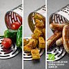 Deluxe BBQ Κυλινδρικό Καλάθι Ψησίματος Ανοξείδωτο 30.5cm