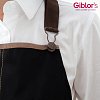 Ολόσωμη Ποδιά Σεφ Μαύρη Naxos - Ελαστική Gabardine με Alcantara 25P01H435
