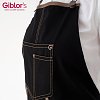 Ολόσωμη Ποδιά Σεφ Μαύρη Naxos - Ελαστική Gabardine με Alcantara 25P01H435