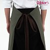 Ολόσωμη Ποδιά Σεφ Χακί Naxos - Ελαστική Gabardine με Alcantara 25P01H435
