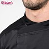 Σακάκι Σεφ Dimitri Μαύρο Slim Fit - Ελαστικό Satin