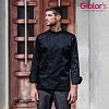 Σακάκι Σεφ Dimitri Μαύρο Slim Fit - Ελαστικό Satin