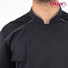 Σακάκι Σεφ Omar Μαύρο Slim Fit - Ανθεκτικό Polycotton