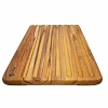 Elegance Culinary Ξύλινη Επιφάνεια Κοπής Ψωμιού Teak με Αυλακώσεις Ψίχουλων 39x25x1.9cm