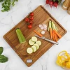 Elegance Culinary Ξύλινη Επιφάνεια Κοπής Teak με Περιμετρικό Αυλάκι Υγρών 41x30.5x1.9cm